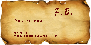 Percze Bese névjegykártya